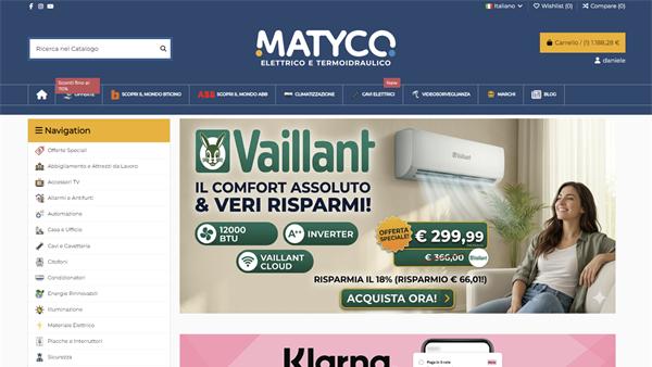 Anteprima del sito Matyco